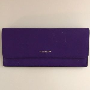 Coach saffiano leather soft wallet